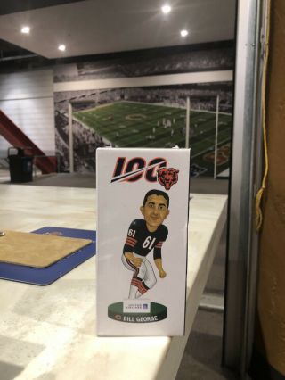 Bill George Bobblehead Chicago Bears 100 Year Giveaway 8/29/19