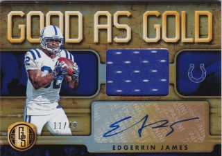 2019 Panini Gold Standard Edgerrin James Auto Jersey Card 11/49 Colts