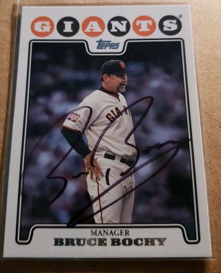 Bruce Bochy Signed Card Autograph San Francisco Giants Auto