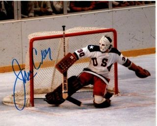 Jim Craig Signed Usa Olympic Hockey Photo W/ Hologram