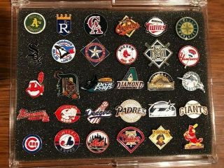 Mlb Baseball Team Pin Set 30 Teams - Vintage Late 1990s