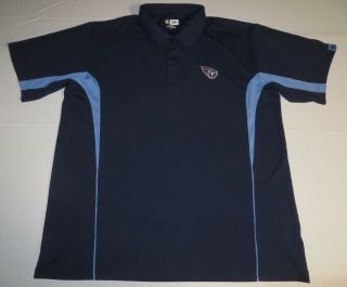 Nfl Football Team Apparel Tennessee Titans Short Sleeve Polo Shirt Xxl 2xl Blue