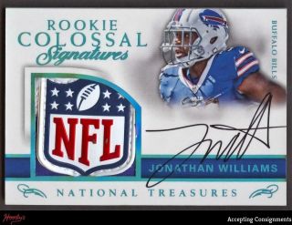 2016 National Treasures Colossal Jonathan Williams Auto Nfl Shield Patch Rc 1/1