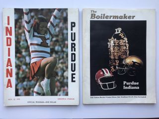 Purdue Vs.  Indiana Football 1975 1980 Program Big Ten Old Oaken Bucket Iu Pu