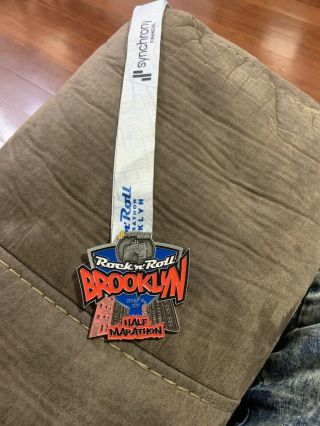 Inaugural Rock N Roll Brooklyn 2017 Half Marathon Finishers Medal With Ribbon