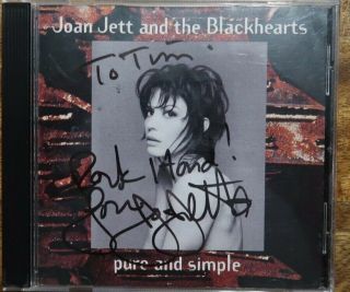 Joan Jett Blackhearts Signed Autographed Pure And Simple Cd Rock Roll Hof