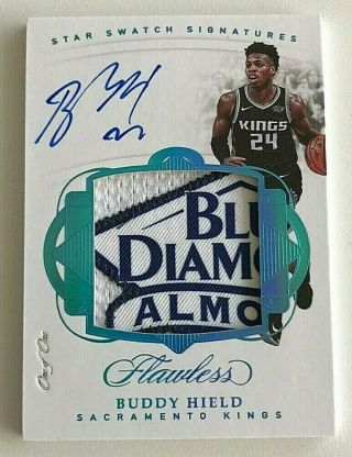 Buddy Hield 2017 - 18 Flawless Star Swatch Signatures Platinum Auto Logo Patch 1/1