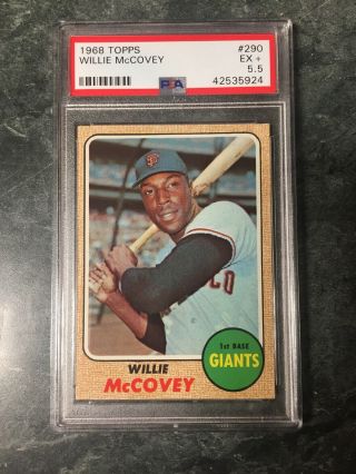 1968 Topps 290 Willie Mccovey Psa 5.  5 Giants