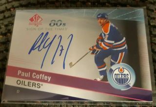18/19 Sp Authentic Paul Coffey Sign Of The Times 80 
