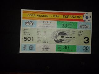 Ticket Brazil V Zealand Game 30 Fifa World Cup Spain 1982
