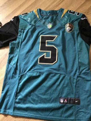 Blake Bortles Jacksonville Jaguars Football Jersey - Sewn Size 44