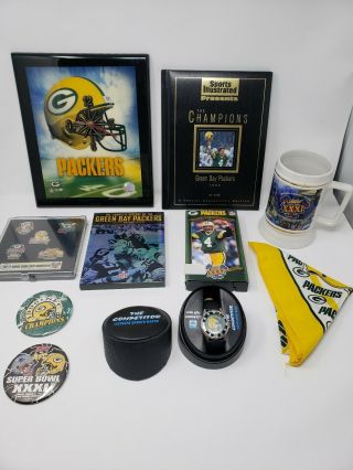 Green Bay Packers Bowl Xxxi Memorabilia Watch Clock Mug Dvd Vhs And More