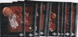 1999 - 00 Upper Deck Legends Michael Jordan The Best 10 Card Set 81 - 90