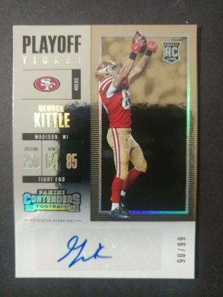 2017 Contenders George Kittle Playoff Ticket 90/99 49ers Iowa (pack Fresh)