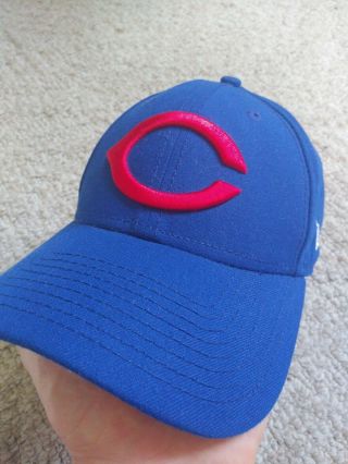Dark Blue Chicago Cubs Era 9forty Throwback Old School Logo Adjustable Hat