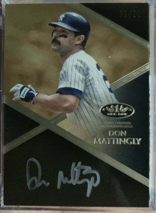 2019 Topps Tier One Don Mattingly Autograph On Card 02/10 Silver T1a - Dm Yankees