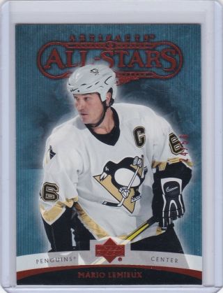 Mario Lemieux 2005 - 06 Upper Deck Artifacts All - Stars Red 24/50 189 Penguins