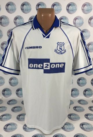 Everton 1998 1999 Away Football Soccer Shirt Jersey Trikot Camiseta Umbro Xl