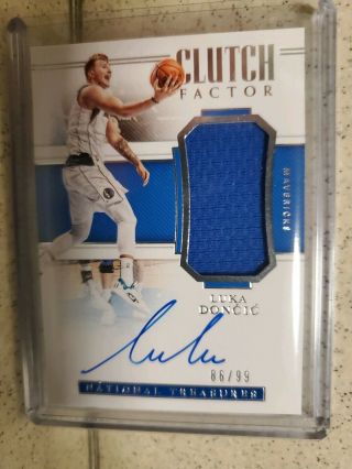 Luka Doncic 2018 - 19 National Treasures Autograph Cf Rookie Patch Auto Rpa /99