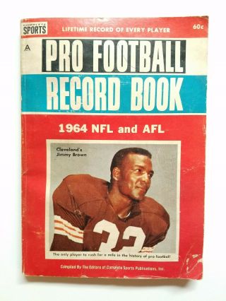 Pro Football Record Book 1964 Nfl And Afl Complete Sports