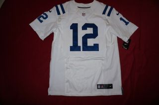 Nike Elite On Field Andrew Luck 12 Indy Colts White/blue 40 (medium) 479118 - 104