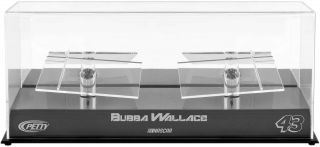 Bubba Wallace 43 Richard Petty Motorsports 2 Car 1/24 Die Cast Display Case