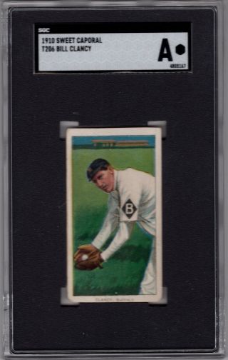 1909 - 11 T206 Bill Clancy Of The Buffalo Bisons Sgc Auth