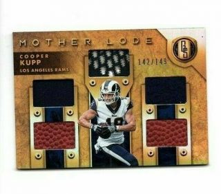 2019 Panini Gold Standard Cooper Kupp Mother Lode Quad Patch 142/149
