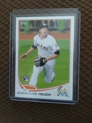 Christian Yelich Rc 2013 Topps Update Rookie Us290 Looks Great