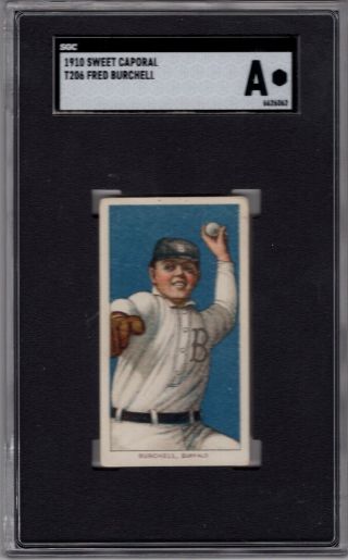 1909 - 11 T206 Fred Burchell Of The Buffalo Bisons Sgc Auth