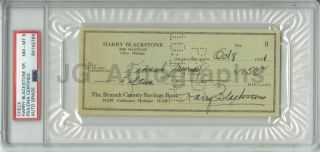 Harry Blackstone,  Sr.  - Legendary Magician - Psa/dna Slabbed 1941 Canceled Check