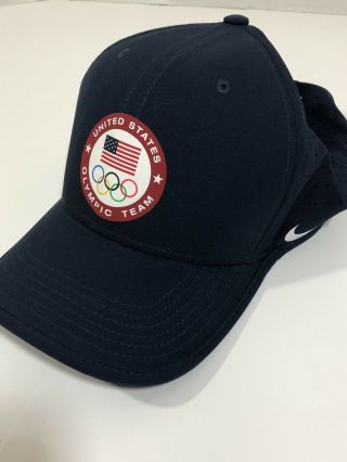 Nike Classic 99 Dri Fit United States Olympic Team Hat Cap Navy Blue Baseball