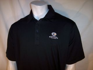 Adidas Xl Black Poly/spandex Golf Shirt Bandon Dunes Logo