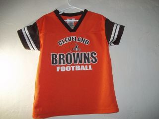 Cleveland Browns Jersey Shirt Kids Xs 4/5 By Nfl Screen Print