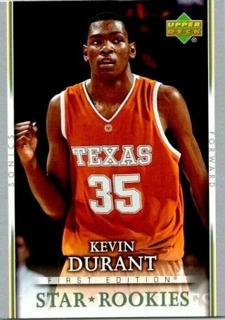 2007 - 08 Ud First Edition Kevin Durant Rookie Card 202 Basketball Card