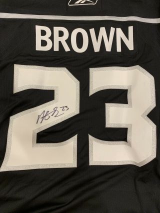 Dustin Brown LA Kings Autographed Black Reebok Hockey Jersey XL 3