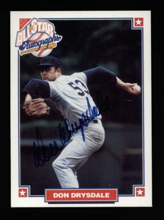 Don Drysdale (d.  1993) Dodgers Hof Signed Autographed Auto Nabisco Card - Jsa