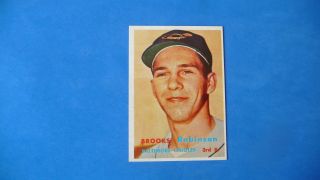 1957 Topps 328 Brooks Robinson Orioles Rc Hof Rookie Nm To Nm,  Wow