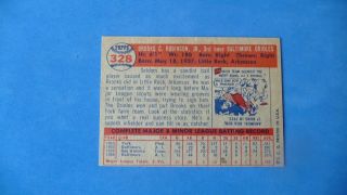 1957 TOPPS 328 BROOKS ROBINSON ORIOLES RC HOF ROOKIE NM to NM,  WOW 5