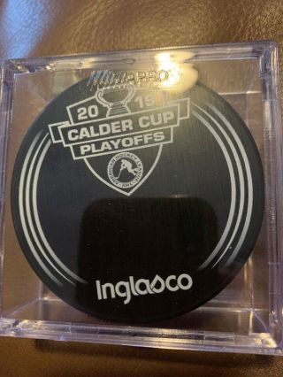 2019 AHL Calder Cup Finals Charlotte Checkers v Chicago Wolves Hockey Puck 2