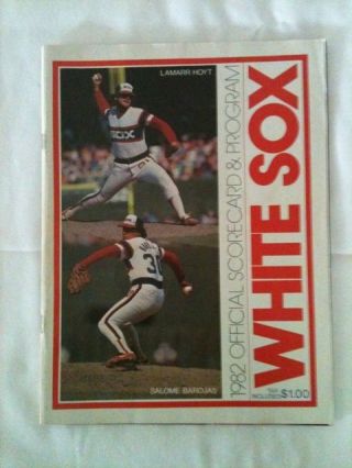 1982 Chicago White Sox Official Program/scorecard Vs.  California Angels Hoyt