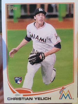 2013 Topps Update Christian Yelich Rc Us290 Rare Nl Mvp Brilliant Condition