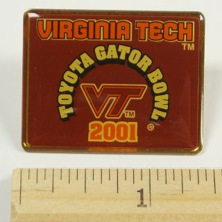 Virginia Tech Vt Hokies Lapel Pin Toyota Gator Bowl 2001 Football