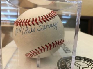 Giants Hall Of Famer Bill Terry Signed Baseball - Jsa Full Letter