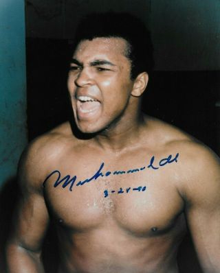 Muhammad Ali Boxer Authentic Real Hand Signed 8x10 Photo Autographed 1980