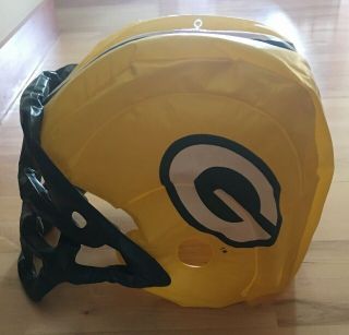 Green Bay Packer Inflatable Football Helmet Hanging Decoration 14” X 10” X 9”