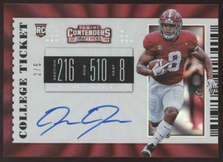2019 Panini Contenders Josh Jacobs College Ticket Red Rc Auto Autograph /5