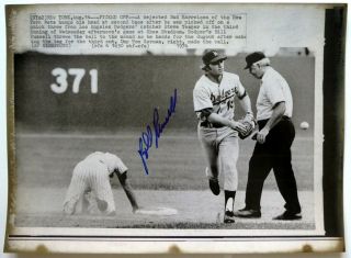 Bill Russell Autographed 8x10 " Wirephoto Los Angeles Dodgers Baseball Mlb Pc2358