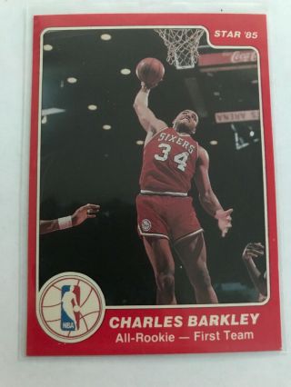 1984 - 85 Star Co.  All Rookie First Team Charles Barkley 3 Of 11 