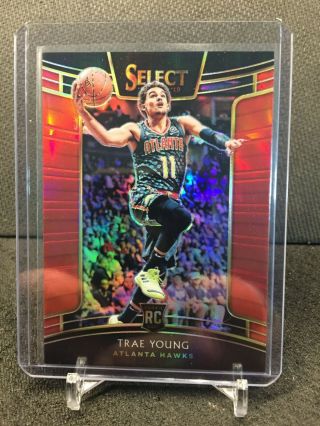 2018 - 19 Select Rc Trae Young 9/199 Red Prizm Rookie Parallel Atlanta Hawks 45